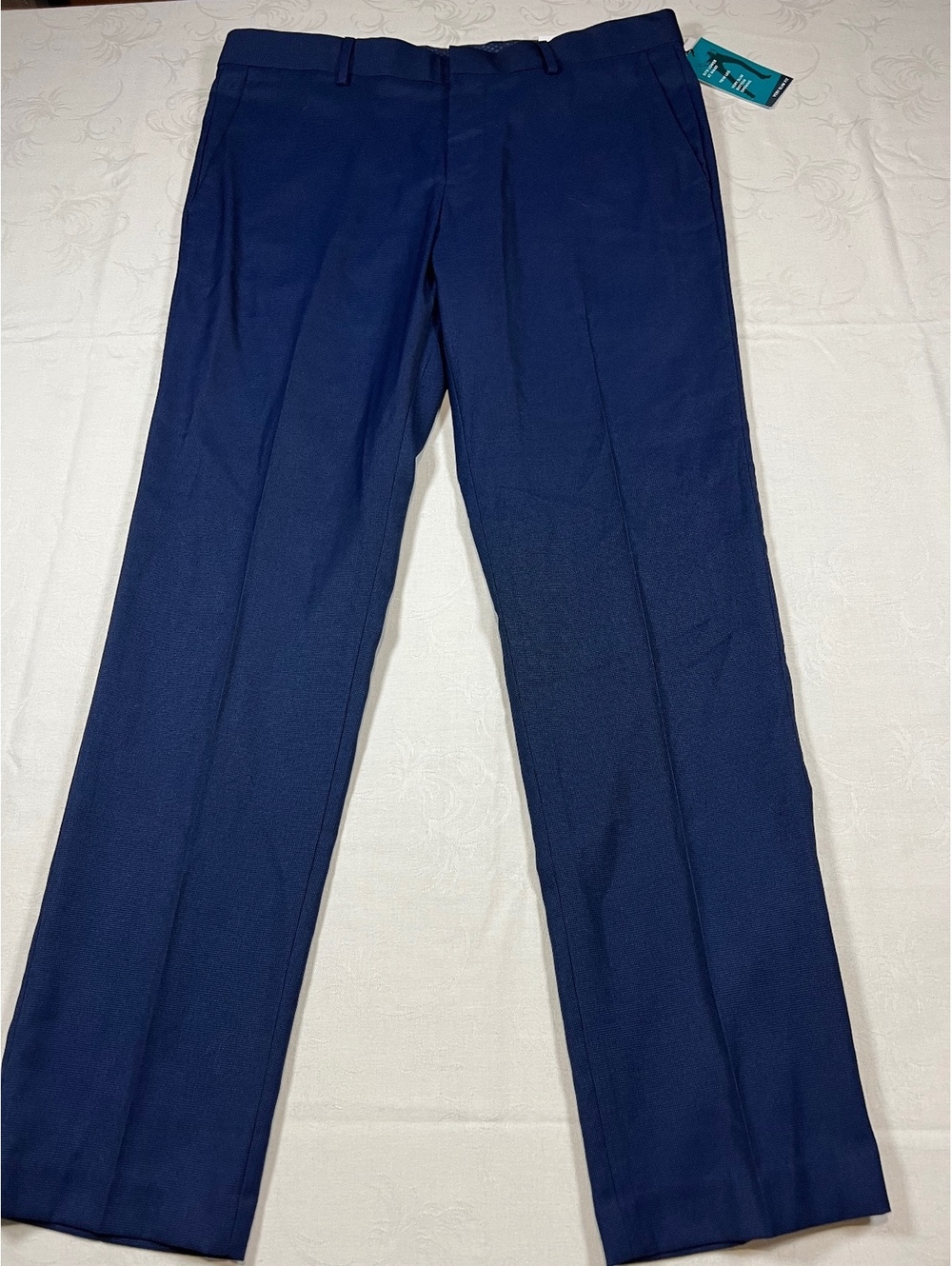 NEW Mens Perry Ellis Navy Blue Dress Pants Performance Stretch Size 34x30